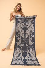Load image into Gallery viewer, Powder UK Opulent Flourish Woven Scarf - Charcoal
