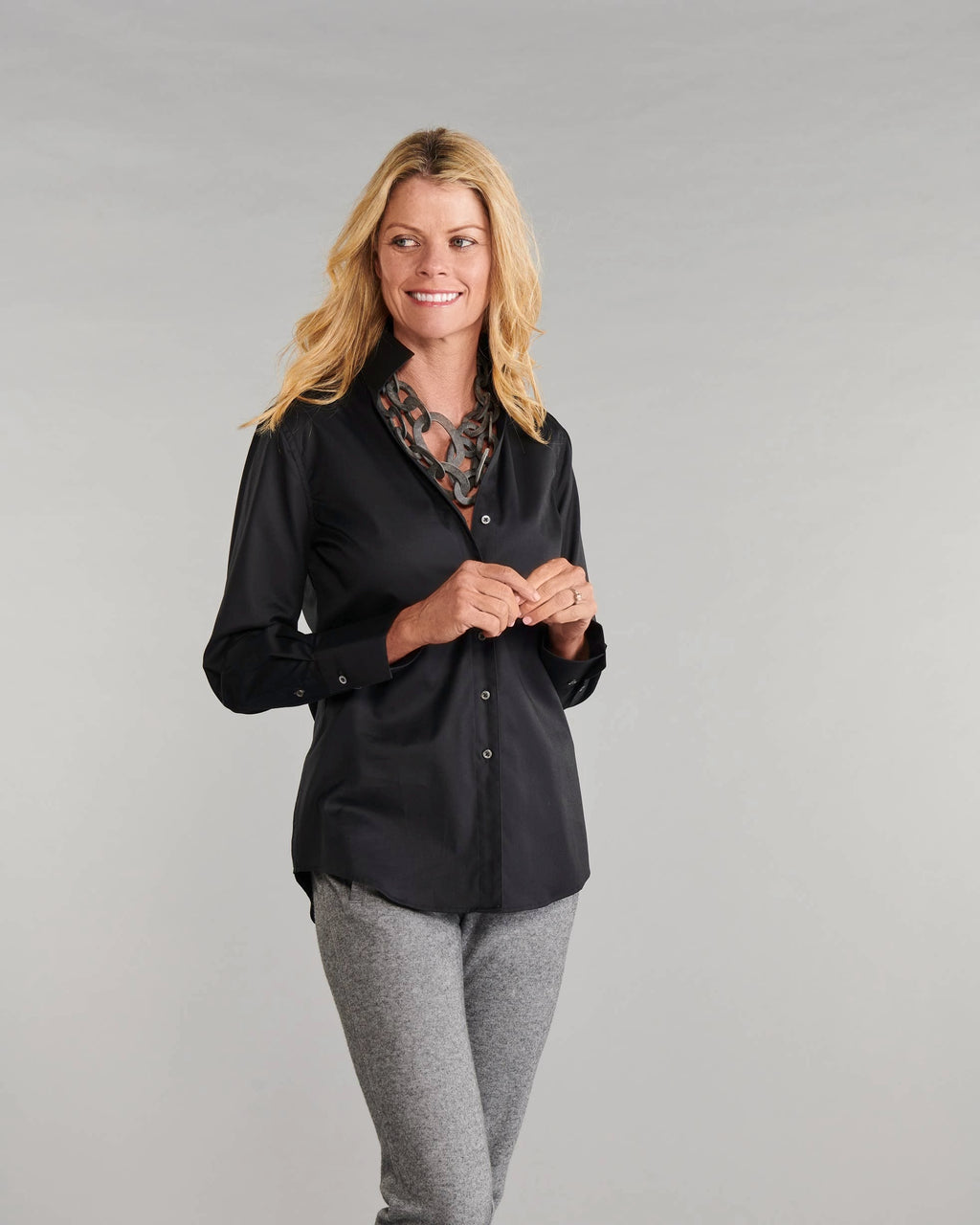 Claridge + King - The League Shirt in Pitch Black