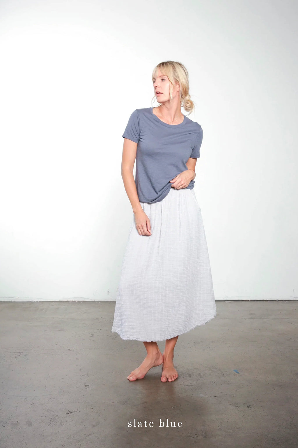 It Is Well L.A. Everyday Crewneck Short Sleeve T-shirt - Slate Gray