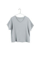 It Is Well L.A. Organic Short Sleeve Gauze Top - Slate Gray