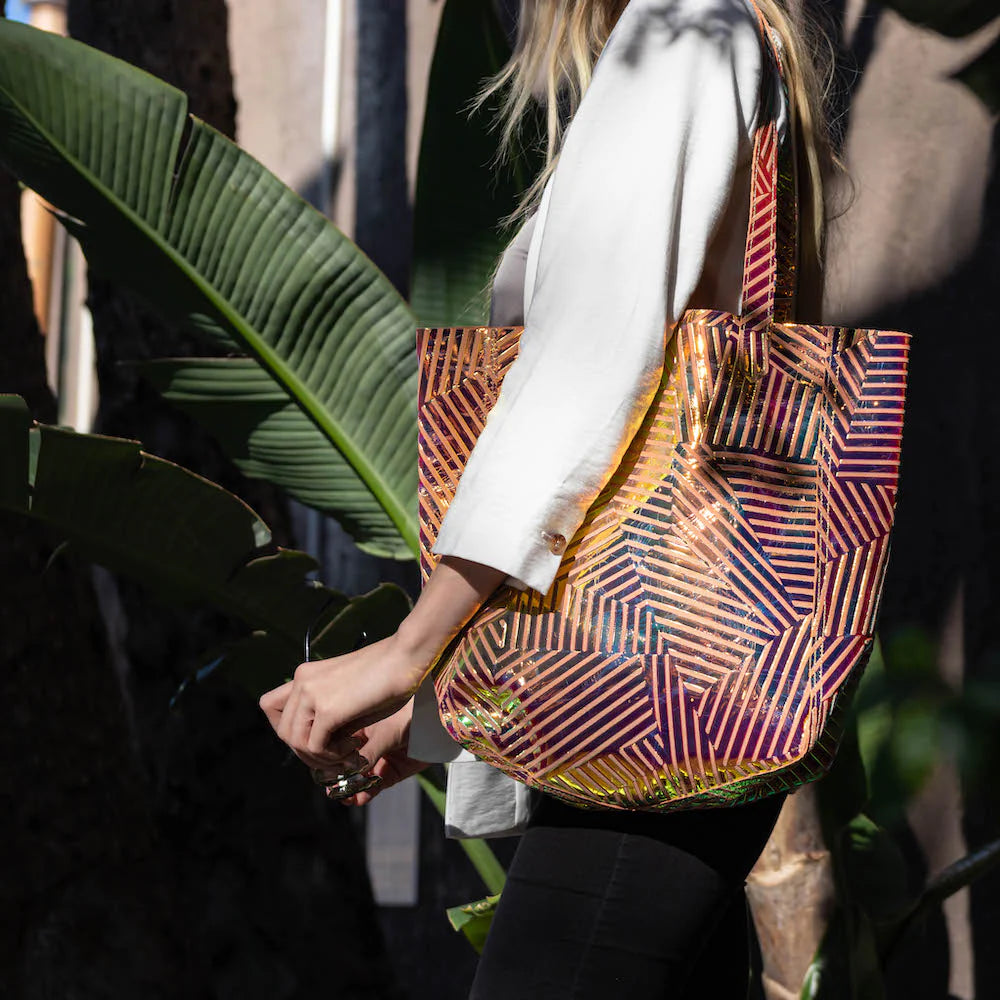 Tracey Tanner - Iridescent Tallula Tote | Hologram Fuschia
