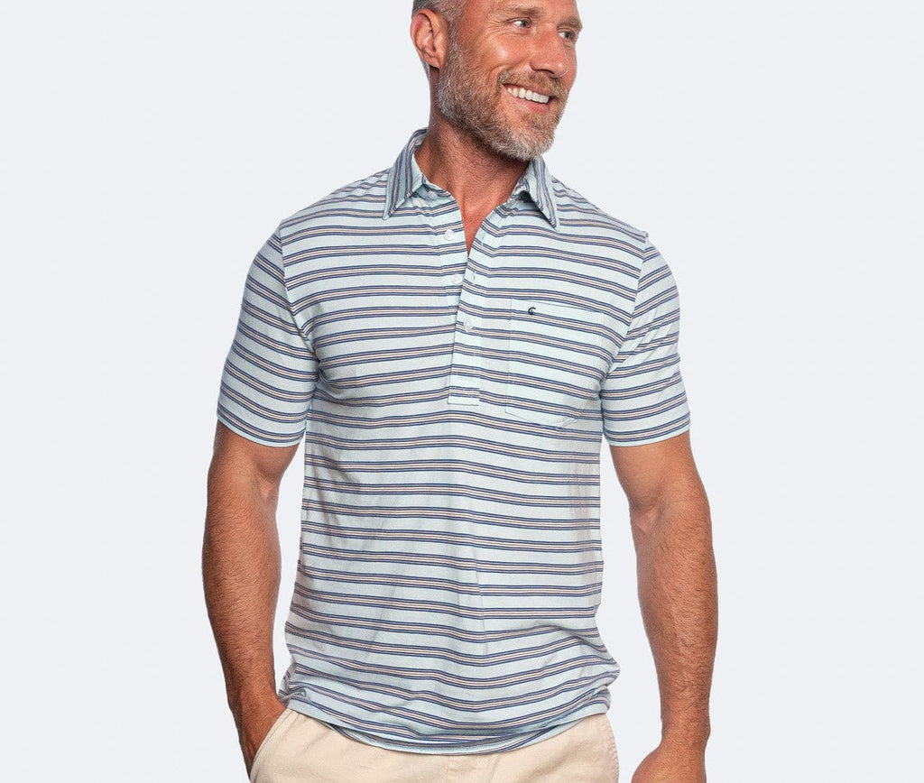 Criquet Top-Shelf Players Shirt - Waylon Stripe | Light Blue