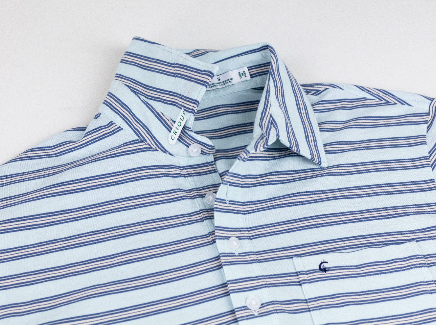 Criquet Top-Shelf Players Shirt - Waylon Stripe | Light Blue