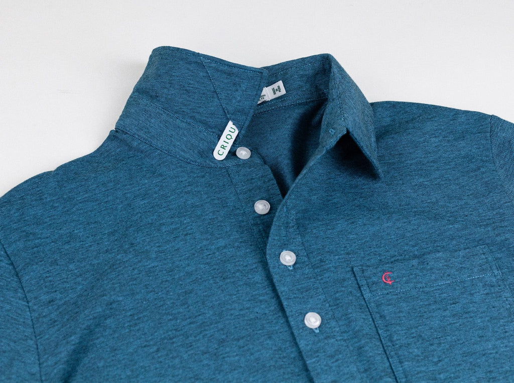 Criquet Top-Shelf Players Shirt - Indigo Mictrostripe