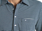 Criquet Performance Players Shirt - Duval Stripe | Navy
