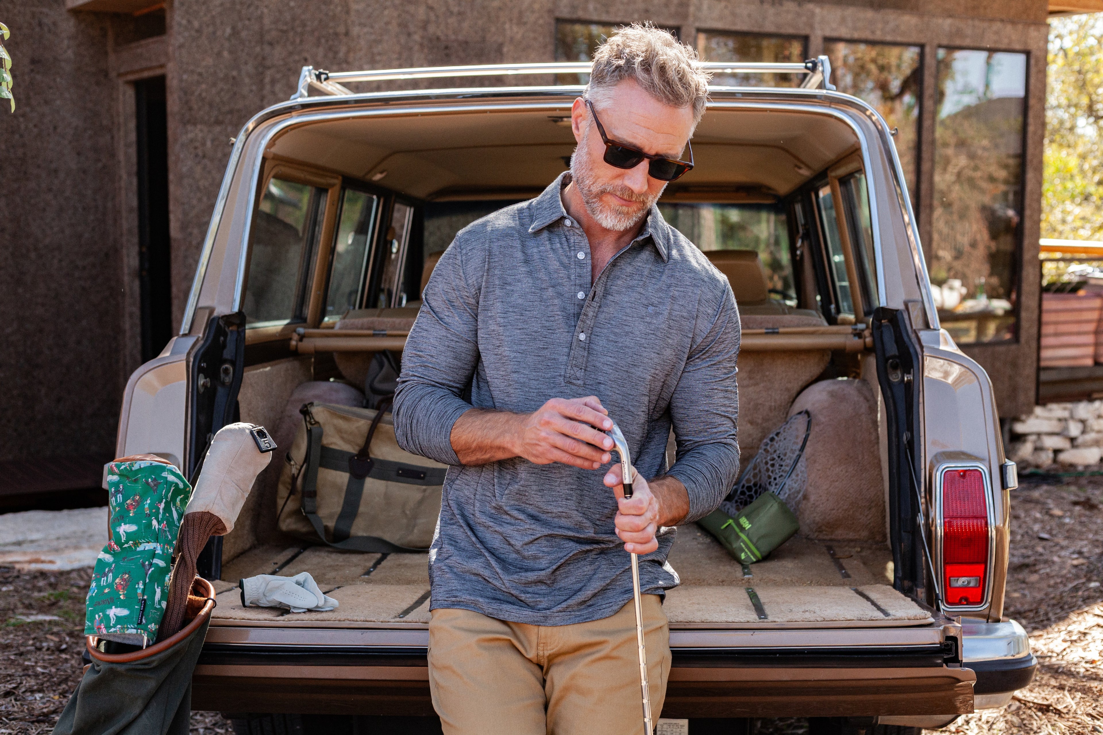 Criquet Brrr Long Sleeve Range Polo - Blackbird