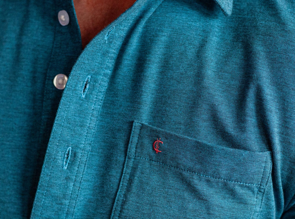 Criquet Top-Shelf Players Shirt - Indigo Mictrostripe