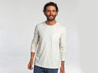 Criquet Cotton Slub Long Sleeve T-Shirt - Natural