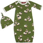 Milkbarn Organic Bamboo Newborn Gown & Hat Set | Valais Sheep