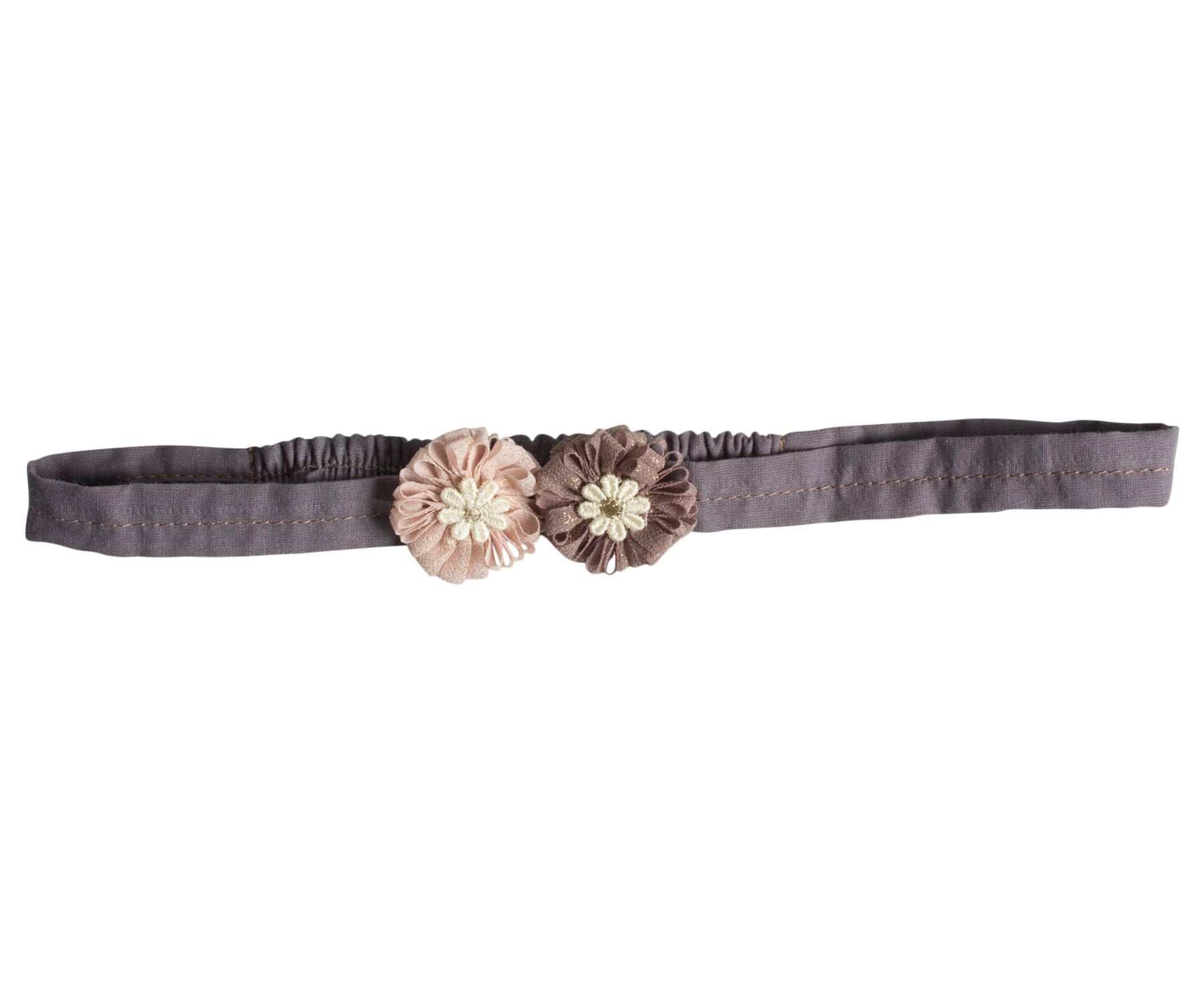 Maileg Hair Band - Mauve Mushroom Gold