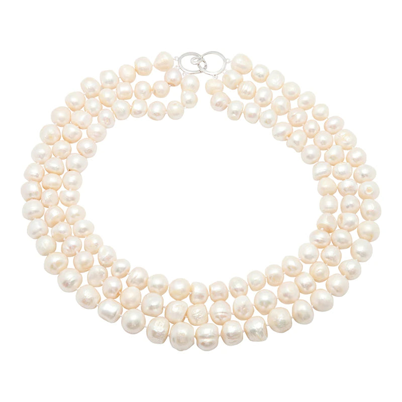 White Bam Bam Triple Strand