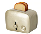Maileg Mini Toaster and Bread - Silver