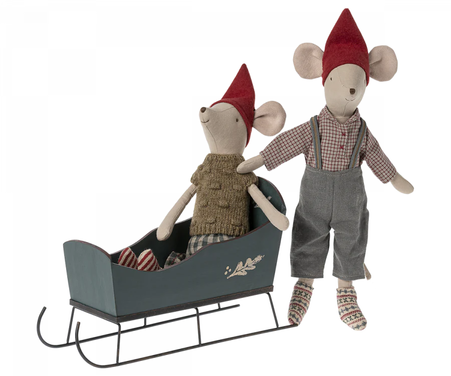 Maileg Sleigh Green - Size: Medium