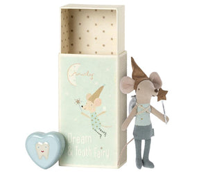 Maileg Tooth Fairy Mouse Blue - Matchbox