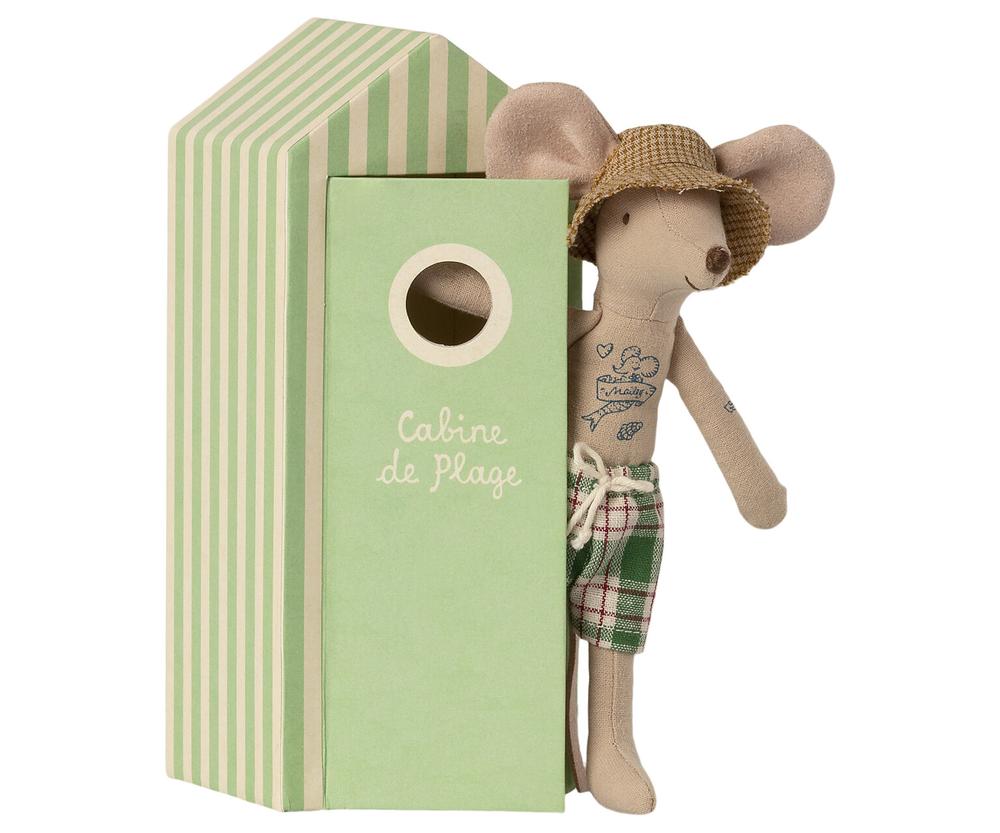 Maileg Beach Mouse - Dad in Cabin de Plage