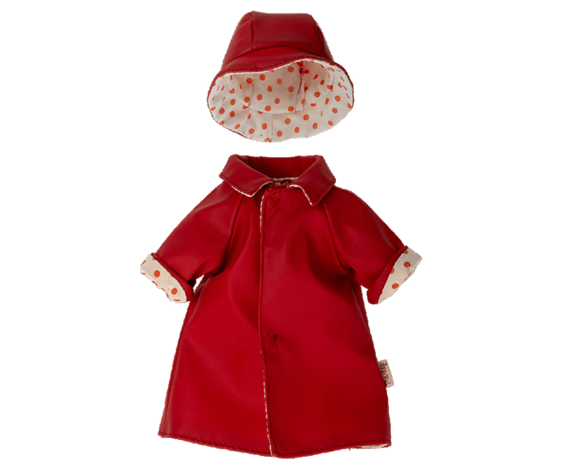 Maileg Rain coat with hat - Teddy Mum
