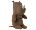 Maileg Safari Friends, Medium Rhino | Chocolate
