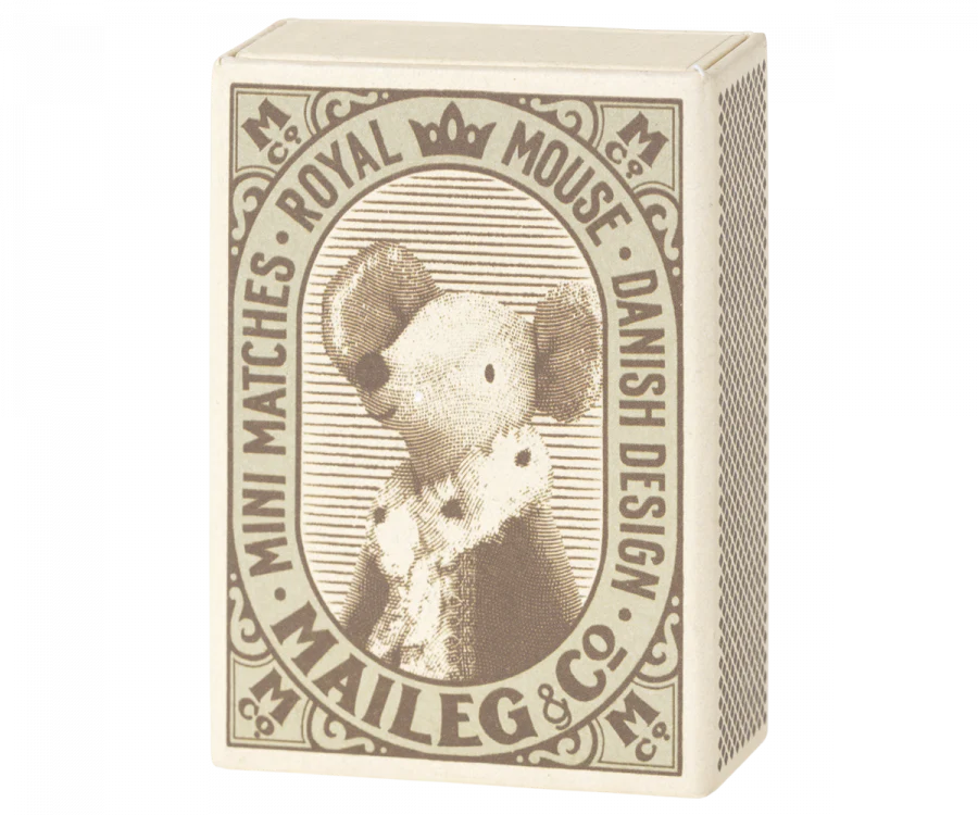 Maileg Sleepy Wakey, Baby Mouse - Blue