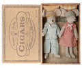 Maileg Mum & Dad Mice - Cigar Box