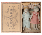 Maileg Mum & Dad Mice - Cigar Box