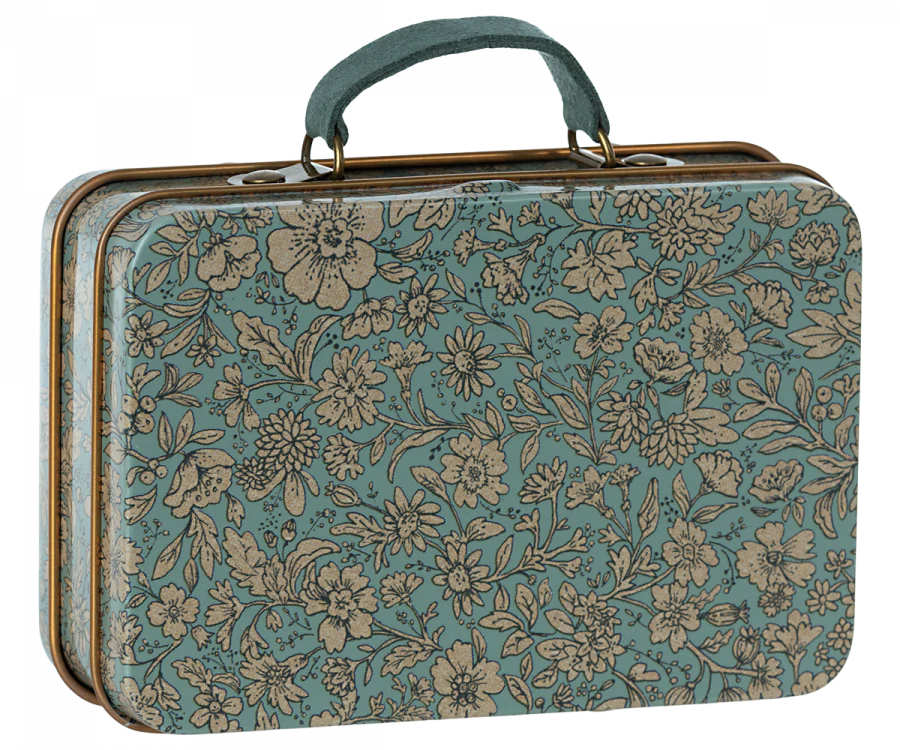 Maileg Small Suitcase, Blossom - Blue