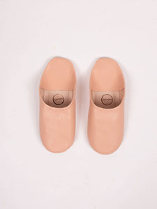 Moroccan Babouche Slippers, Ballet Pink - Medium