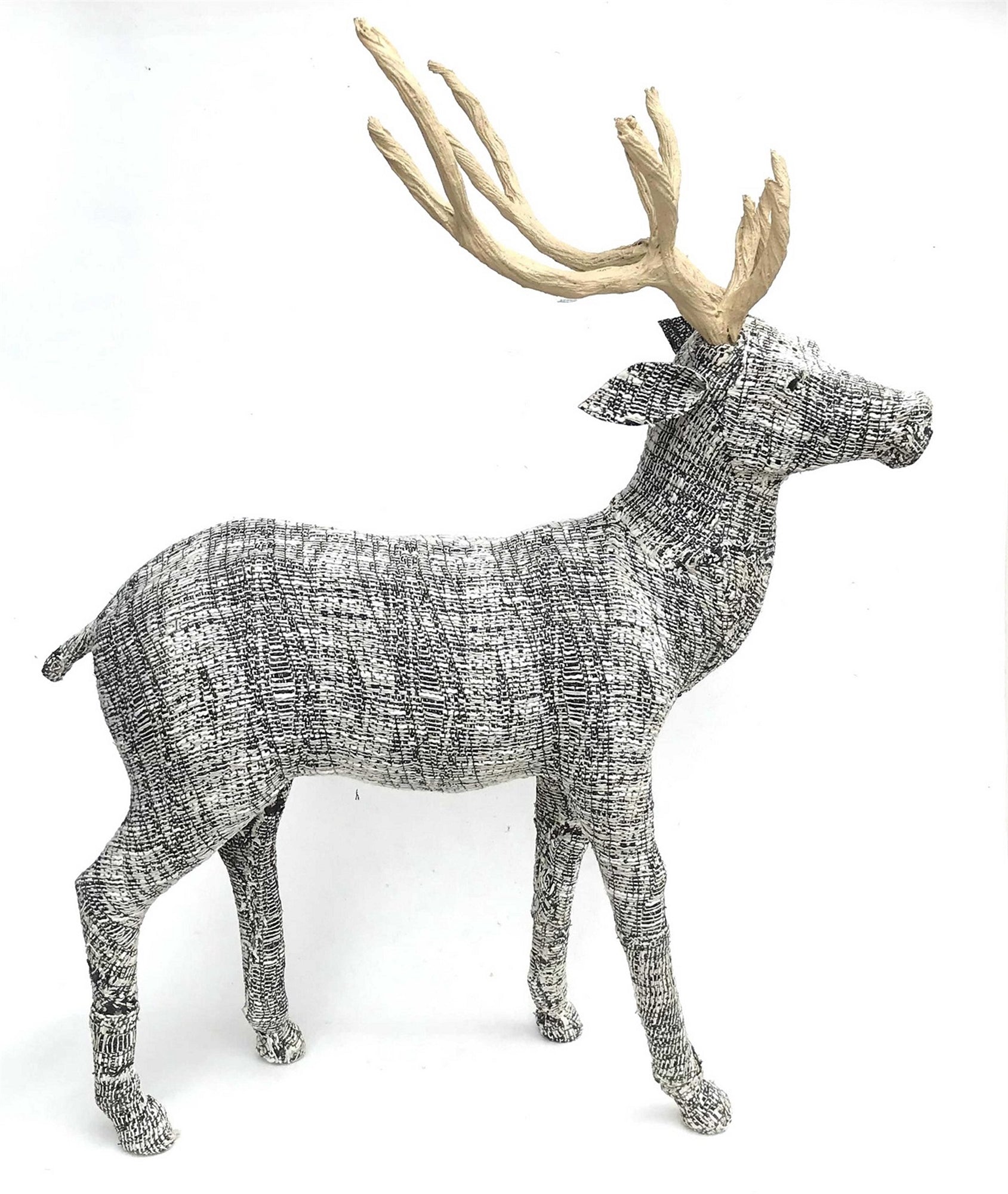Standing Stag Black and White Dari - 29"