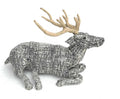 Stag Sitting Black and White Dari - 13"H