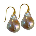 Wild Pearl Drop Earring (Champagne/Gold)