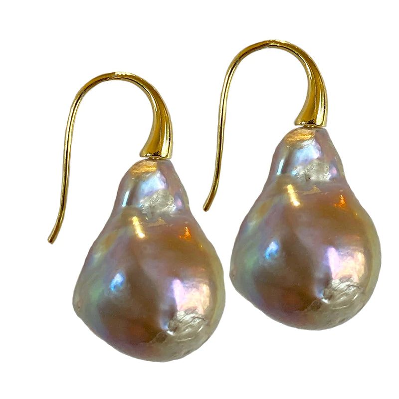 Wild Pearl Drop Earring (Champagne/Gold)