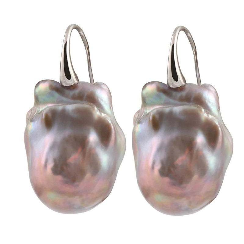 Wild Pearl Drop Earring (Champagne/Silver)
