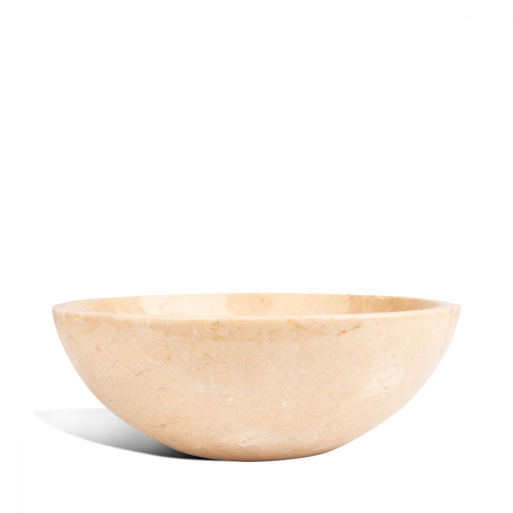 Montes Doggett + Ibolili Round Marble Bowl Creme - Large