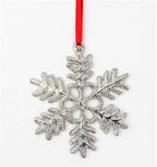 Handmade Pewter Snowflake Christmas Ornament - Style B