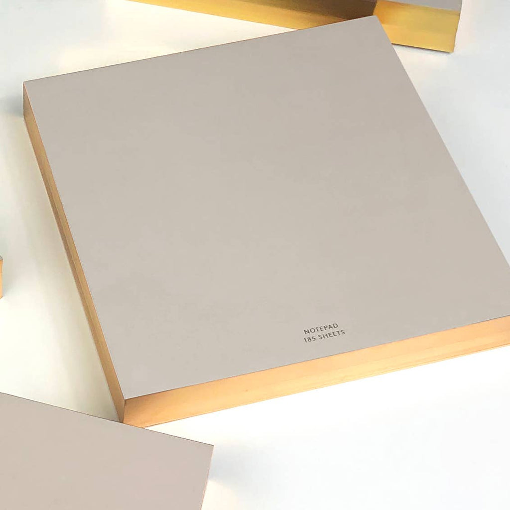 Wms&Co. ColorPads: Greige with Gilded edge, Large Square