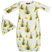 Load image into Gallery viewer, Milkbarn Organic Cotton or Bamboo Newborn Gown + Hat Set - Various
