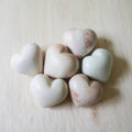Natural Soapstone Hand-Carved Hearts