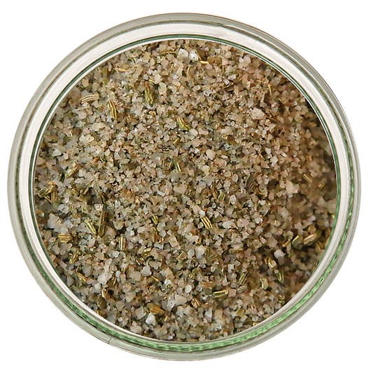 Sous Salt - Grey Salt Fennel and Shallot Glass Jar: 4oz