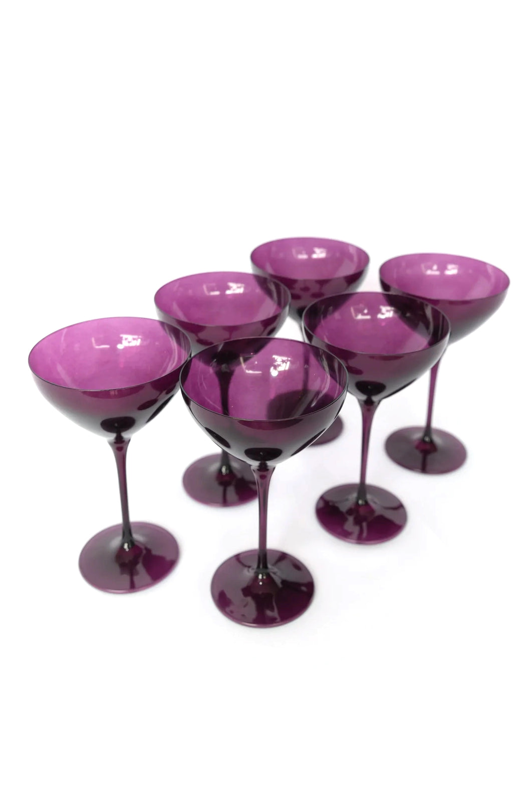 Estelle Colored Glass Martini - Amethyst
