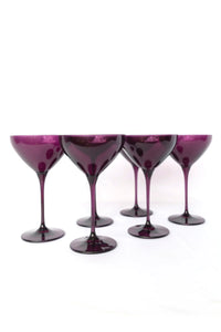 Estelle Colored Glass Martini - Amethyst