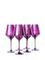 Estelle Colored Glass Wine Stemware - Amethyst