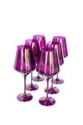 Estelle Colored Glass Wine Stemware - Amethyst