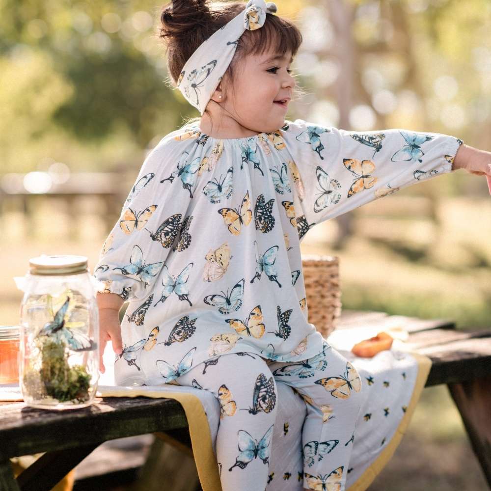 Milkbarn Organic Cotton Muslin and Bamboo Dress + Leggings Set - Various