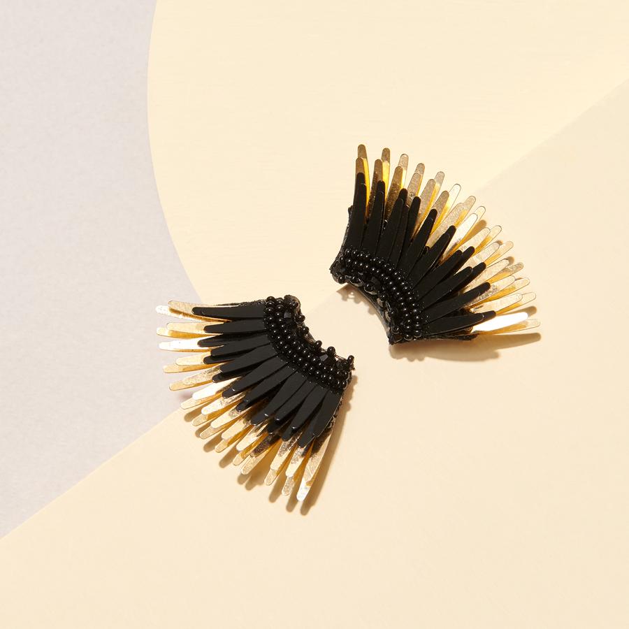 Mignonne Gavigan Mini Madeline Earrings - Black + Gold