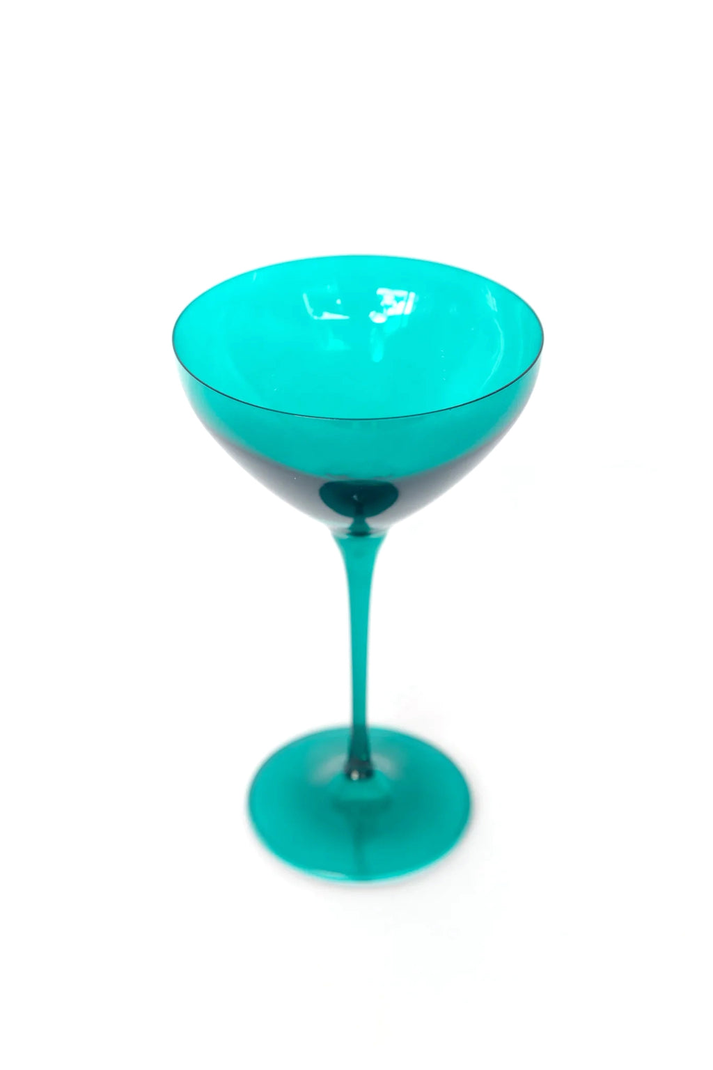 Estelle Colored Glass Martini - Emerald Green
