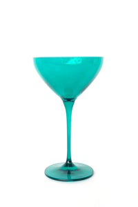 Estelle Colored Glass Martini - Emerald Green