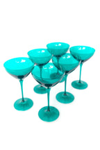 Estelle Colored Glass Martini - Emerald Green
