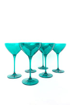 Estelle Colored Glass Martini - Emerald Green