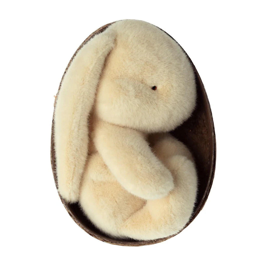 Maileg Plush Bunny in Egg - Lemon