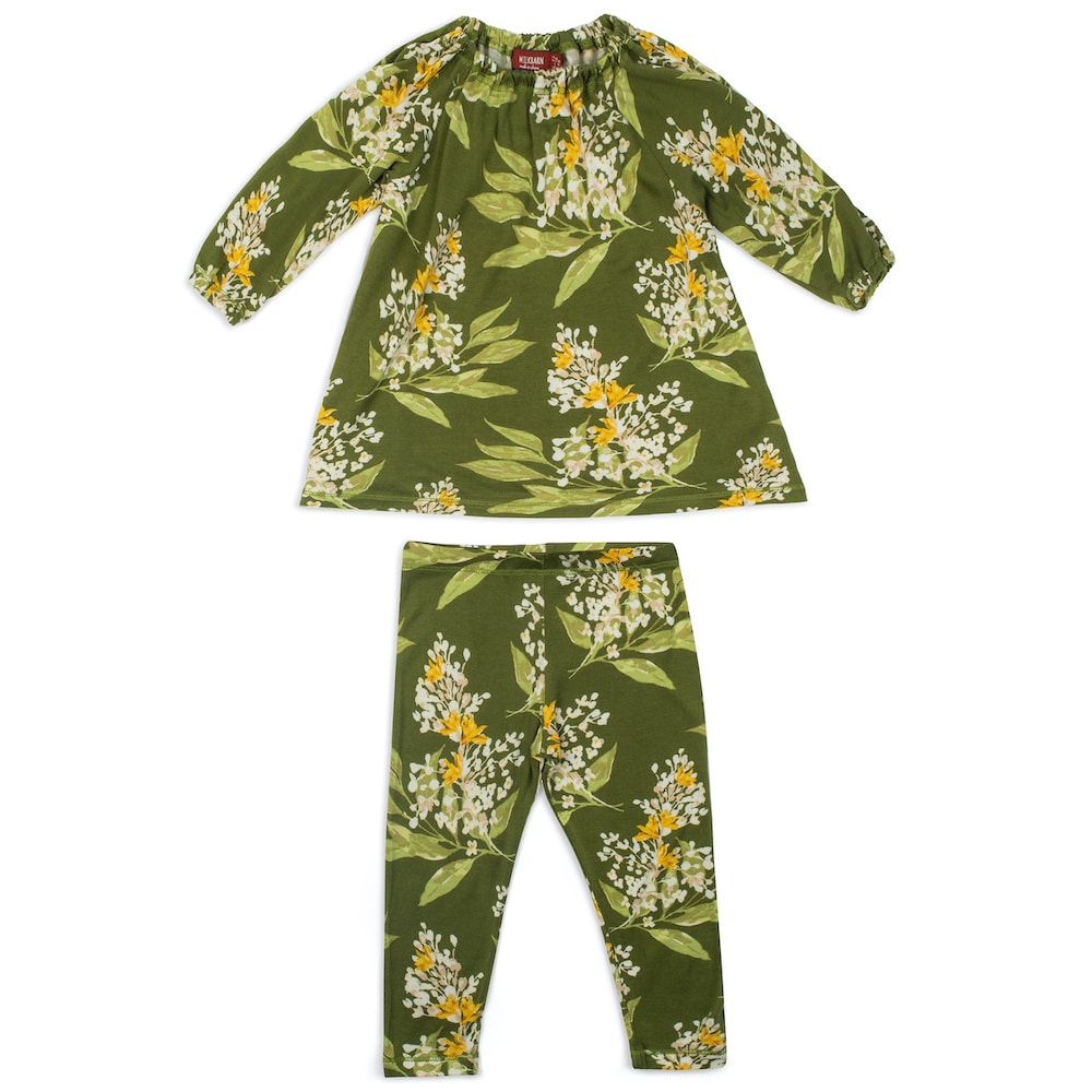 Milkbarn Bamboo and Organic Dress and Leggings Set