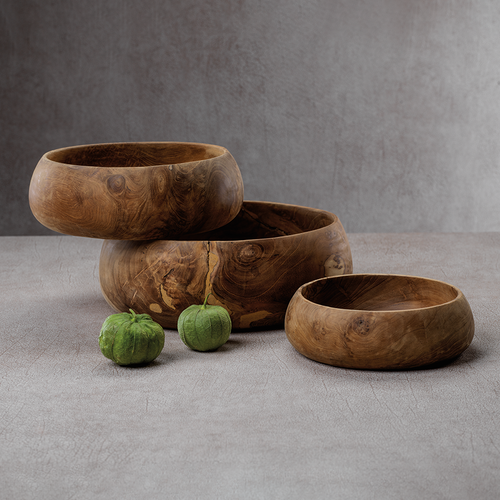 Bali Teak Root Bowls - Set of Three